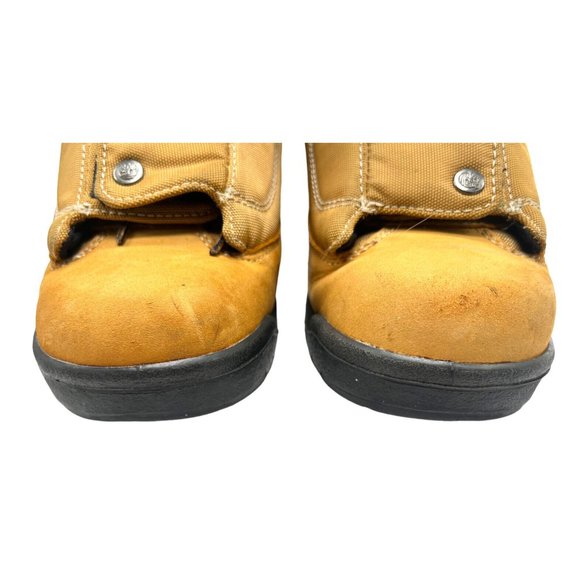 Timberland Tan Leather Faux Fur Cuff Ankle Winter Snow Boots Youth Size 4 - Picture 2 of 16